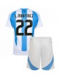 Argentina Lautaro Martinez #22 Replika Hemmakläder Barn Copa America 2024 Kortärmad (+ byxor)